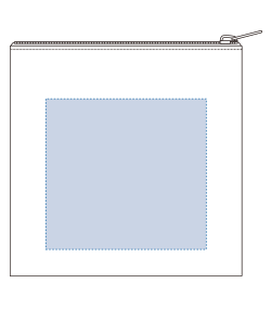 シャンブリックキャンバスフラットポーチ（SS）（TR-1193）背面プリント範囲