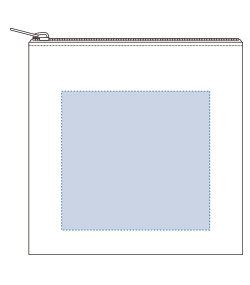 シャンブリックキャンバスフラットポーチ（SS）（TR-1193）前面プリント範囲
