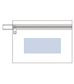 シャンブリックキャンバスフラットポーチ（S）（TR-1194）前面プリント範囲