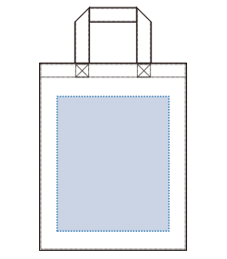 再生PETユーティリティバッグ（M）（TR-1203）背面プリント範囲