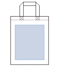 再生PETユーティリティバッグ（M）（TR-1203）前面プリント範囲
