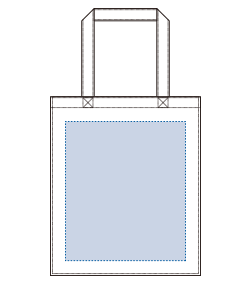 再生PETユーティリティバッグ（L）（TR-1204）前面プリント範囲