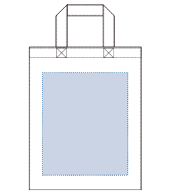再生PETユーティリティバッグコンビ（M）（TR-1205）背面プリント範囲