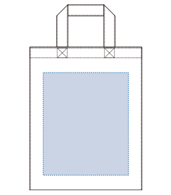 再生PETユーティリティバッグコンビ（M）（TR-1205）前面プリント範囲