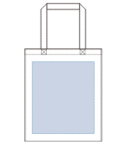 再生PETユーティリティバッグコンビ（L）（TR-1206）背面プリント範囲