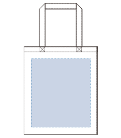 再生PETユーティリティバッグコンビ（L）（TR-1206）前面プリント範囲