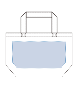 ポリキャンバストート（S）（TR-1209）前面プリント範囲