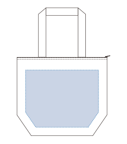 オーガニックコットンバイカラー保冷トート（M）（TR-1213）背面プリント範囲