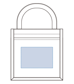 ジュート＆キャンバスポケットトート（S）（TR-1214）前面プリント範囲