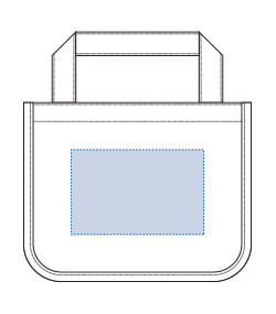 ジュート＆キャンバスコンビトート（S）（TR-1217）前面プリント範囲
