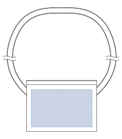 ポリキャンバスサコッシュ（TR-1220）前面プリント範囲