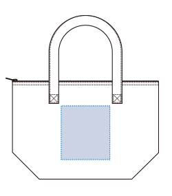 ジュート保冷ランチトート（TR-1222）前面プリント範囲