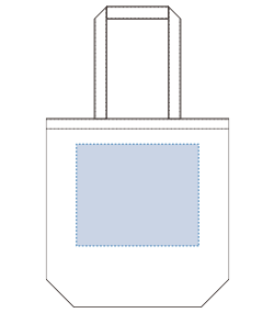 シャンブリックマチ付トート（M）（TR-1225）背面プリント範囲