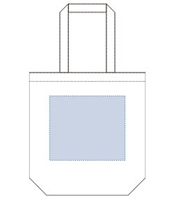 シャンブリックマチ付トート（L）（TR-1226）背面プリント範囲
