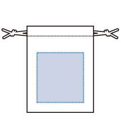 シャンブリック巾着（SS）（TR-1230）前面プリント範囲