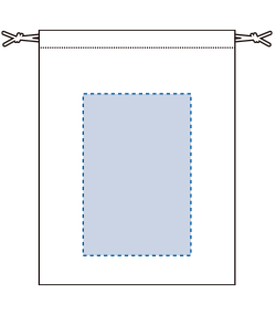 シャンブリック巾着（M）（TR-1231）背面プリント範囲