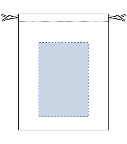 シャンブリック巾着（M）（TR-1231）前面プリント範囲