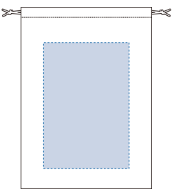 シャンブリック巾着（L）（TR-1232）前面プリント範囲