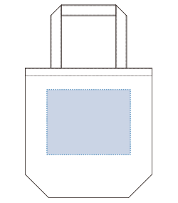 デニムライクトート（Ｍ）-プリント必須商品（TR-1234）背面プリント範囲