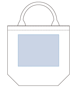 デニムライクパイプハンドルトート（M）-プリント必須商品（TR-1236）背面プリント範囲