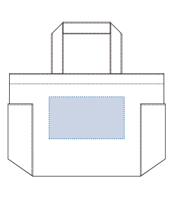 デニムライクマルチトート（S）-プリント必須商品（TR-1238）背面プリント範囲