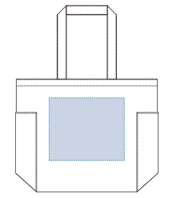 デニムライクマルチトート（M）-プリント必須商品（TR-1239）背面プリント範囲