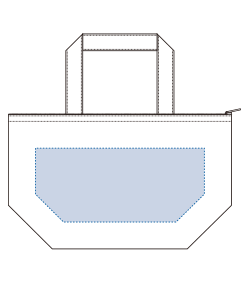 デニムライク保冷トート（S）-プリント必須商品（TR-1244）背面プリント範囲
