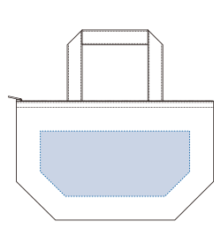 デニムライク保冷トート（S）-プリント必須商品（TR-1244）前面プリント範囲