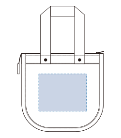 シャンブリックスクエア保冷トート（S）（TR-1248）背面プリント範囲