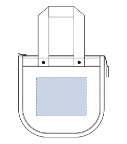 シャンブリックスクエア保冷トート（S）（TR-1248）前面プリント範囲