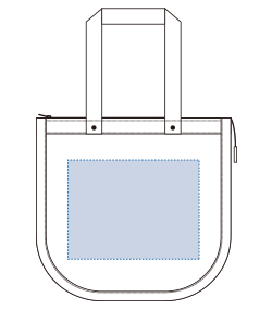 シャンブリックスクエア保冷トート（M）（TR-1249）前面プリント範囲