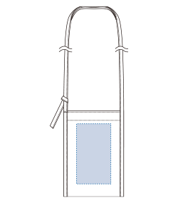 シャンブリック保冷ボトルホルダーサコッシュ（TR-1250）背面プリント範囲