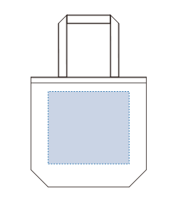 オーガニックコットンキャンバストート（MＬ）（TR-1260）前面プリント範囲