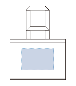 ビッグスクエアレジャートート（TR-1275）前面プリント範囲