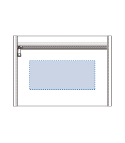 フラットレジャーポーチ（M）（TR-1277）前面プリント範囲