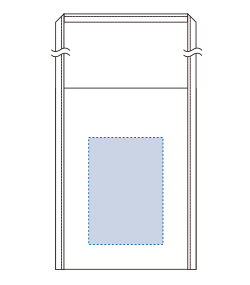 フラットレジャーサコッシュ（TR-1278）背面プリント範囲