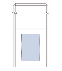 フラットレジャーサコッシュ（TR-1278）前面プリント範囲
