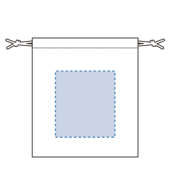 オーガニックコットン巾着（S)　（TR-1283）背面プリント範囲