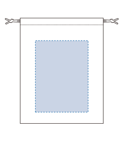 オーガニックコットン巾着（L)（TR-1285）前面プリント範囲