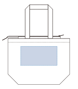 キャンバスベーシックファスナートート（L)（TR-1288）背面プリント範囲