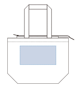 キャンバスベーシックファスナートート（L)（TR-1288）前面プリント範囲