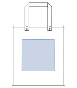 ジュートレザースタイルハンドルトート（TR-1291）背面プリント範囲