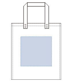 ジュートレザースタイルハンドルトート（TR-1291）前面プリント範囲
