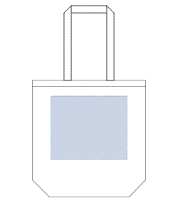 オーガニック厚手コットンバッグ（M)（TR-1296）背面プリント範囲