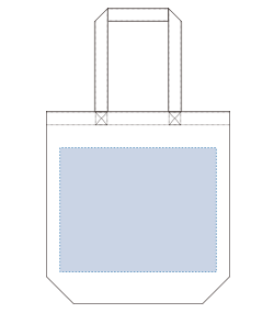 オーガニック厚手コットンバッグ（L)（TR-1297）背面プリント範囲