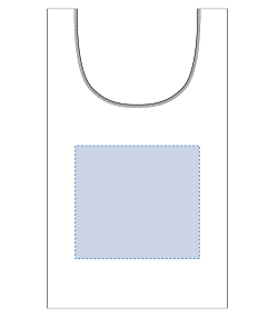 コットンリネンマルシェバッグ（Ｍ）（TR-1302）背面プリント範囲