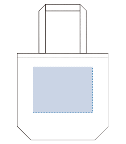 オーガニックコットンキャンバストート（ML)内ポケット（TR-1305）前面プリント範囲