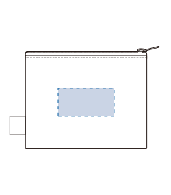 オーガニックコットンキャンバスフラットポーチ（SS)（TR-1306）背面プリント範囲
