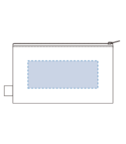 オーガニックコットンキャンバスフラットポーチ（S)　（TR-1307）背面プリント範囲