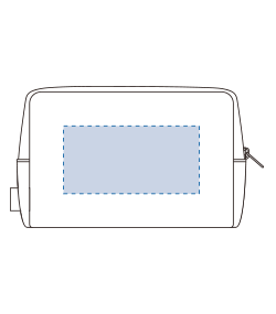 オーガニックコットンキャンバスファスナーポーチ（TR-1309）背面プリント範囲